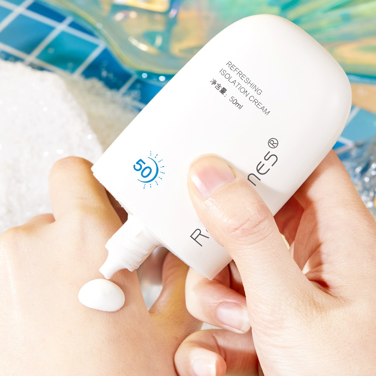 法国正品防晒霜女面部军训防紫外线50倍隔离遮瑕三合一官方