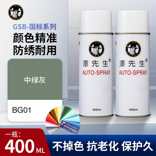 GSB国标色BG01中绿灰自喷漆