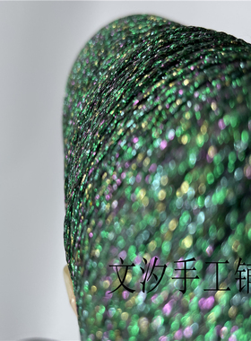 幻彩亮丝空心纱线暴力熊兔小熊 包闪亮线钩针编织手工