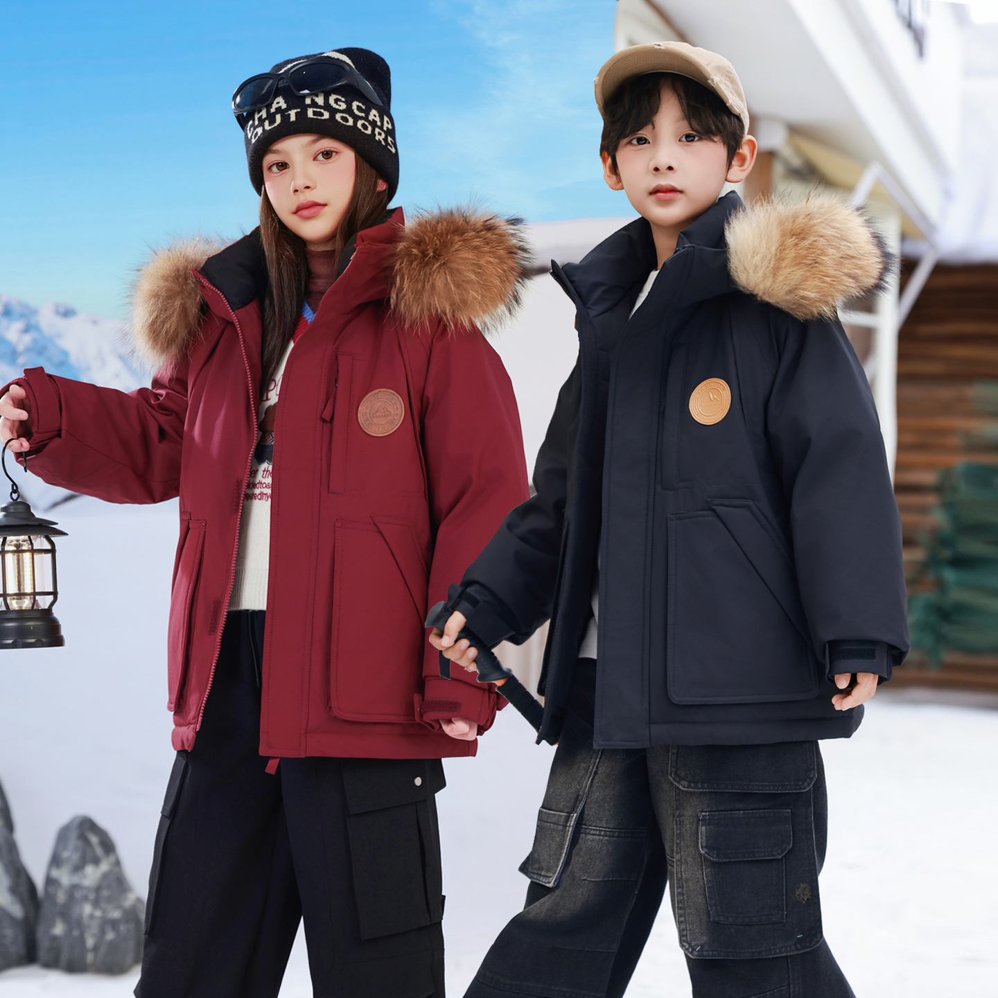 ABC中长款加厚90白鸭绒羽绒服