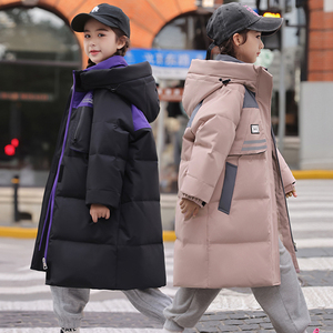 bala巴拉中长款儿童羽绒服2023新款加厚中大童洋气冬季男女童外套