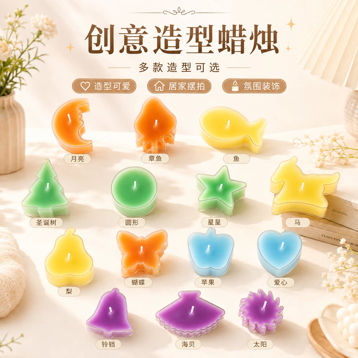 蜡烛容器材料卡通蜡烛杯diy手工图片