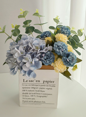 北欧仿真绣球花束塑料干花假花卧
