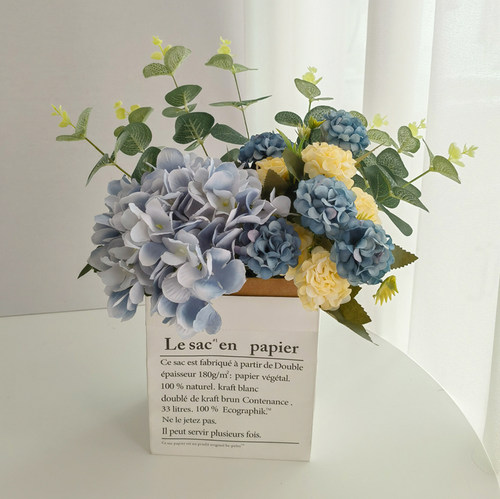 北欧仿真绣球花束塑料干花假花卧