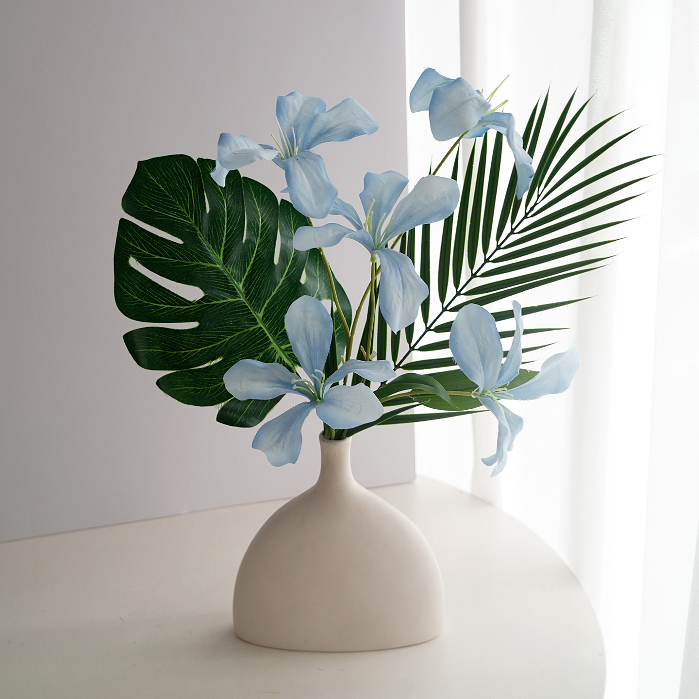 高级感北欧风仿真花百合花绿植盆栽逼真假花桌面插花花艺装饰摆件