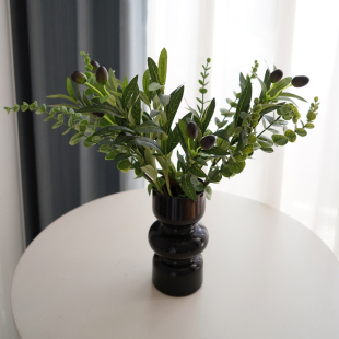 仿真绿植叶子仿真尤加利橄榄枝花束绿植摆件客厅餐桌家居装饰塑料