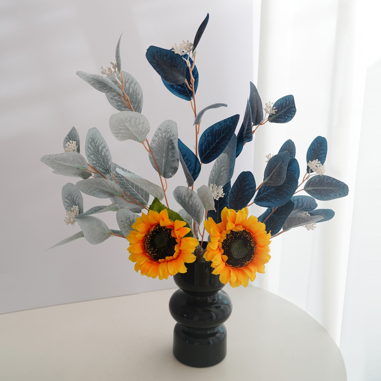 向日葵花束仿真花盆景太阳花摆设假绢花家居客厅北欧装饰品摆件