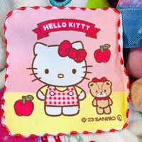 Cute pure cotton Melody bouncy rabbit baby hand towels, mini square towels, kindergarten small square towels for export to Japan thumbnail 5