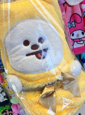 出口日本BT21小黄狗chimmy 小毛毯 兔丸