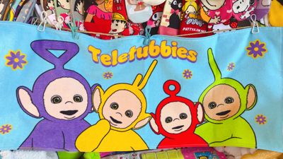 出口日本可爱天线宝宝毛巾糖果色纯棉吸水毛巾面巾teletubbies