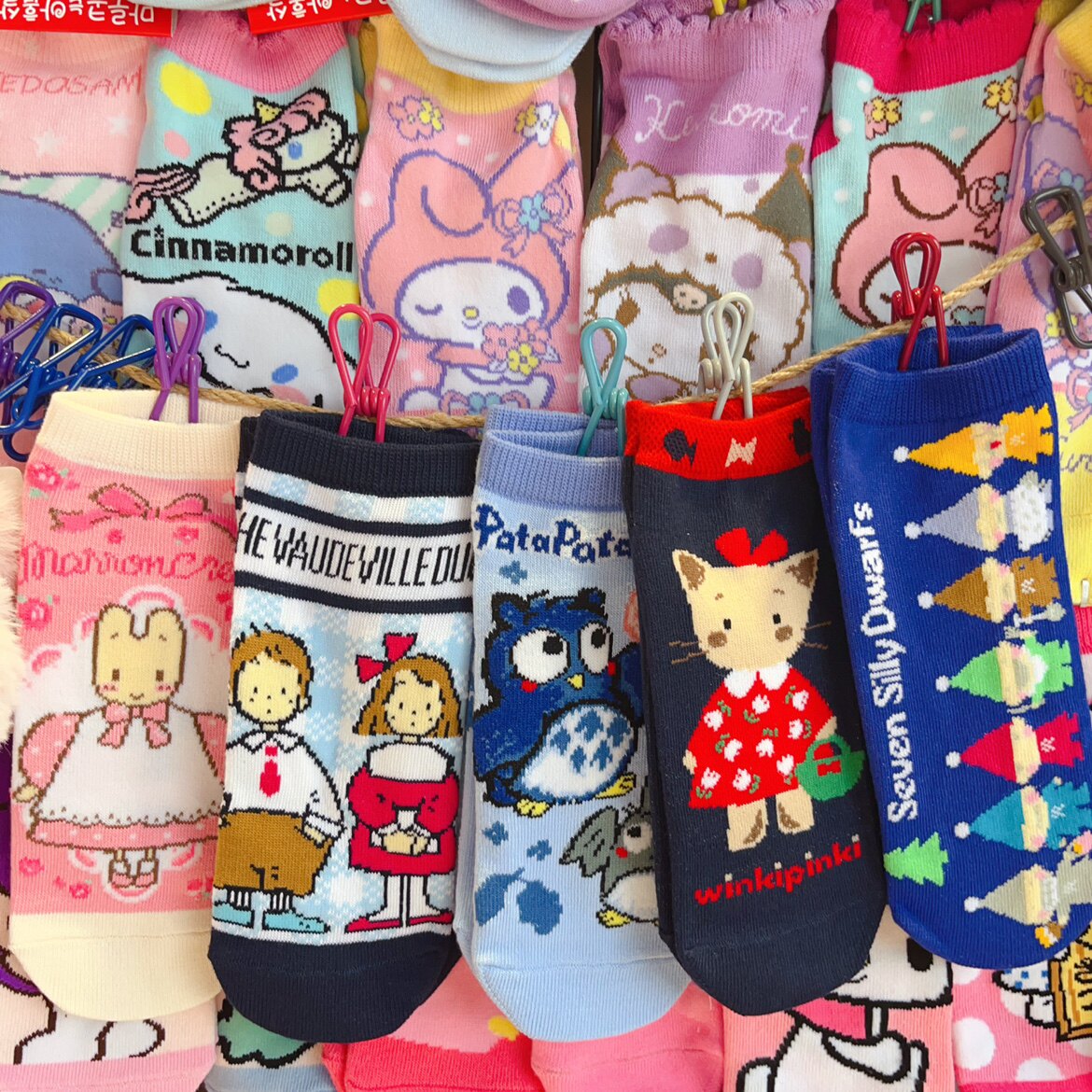 春夏新品日系低帮短袜女袜短筒袜winkipinki毛毯熊大口仔可爱