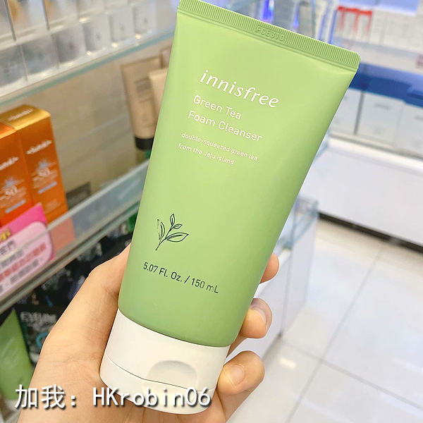 小R香港 innisfree 悦诗风吟济州岛绿茶洗面奶150ml 清爽女男士