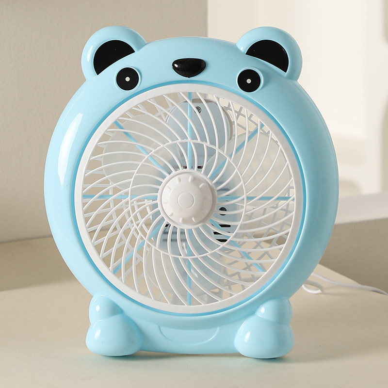 家用电风扇宿舍寝室床头静音迷你小风扇办公室桌面插电式卡通电扇