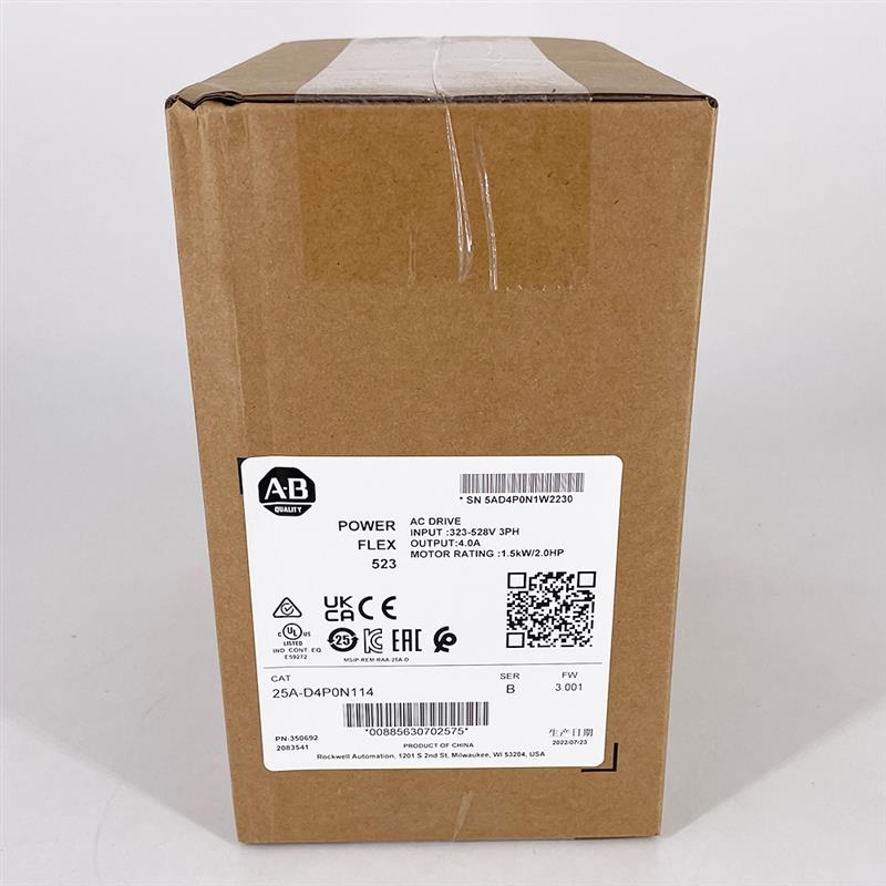 议价25A-D4P0N114美国罗克韦尔AB全新未拆封质保1年变频器25AD4P0