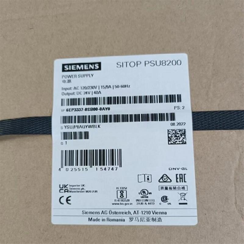 议价6EP3337-8SB00-0AY0/OAYO西门子DC24V/40A电源SITOP/PSU8200