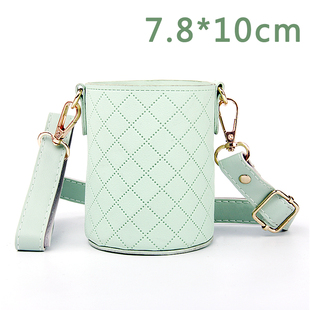 10cm 便携小容量保温杯玻璃杯保护套7.8 杯套新款 菱形格纹可背时尚