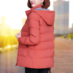 今年新款加绒加厚棉服女2025冬季连帽显瘦中年妈妈加绒棉袄外套图片