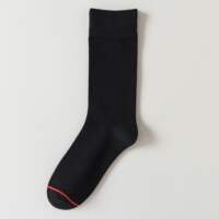 Black leather shoes, socks, men's long socks, spring and autumn breathable mid-calf suit, business long calf formal wear, cotton socks, British high waist thumbnail 5