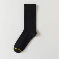 Black leather shoes, socks, men's long socks, spring and autumn breathable mid-calf suit, business long calf formal wear, cotton socks, British high waist thumbnail 2