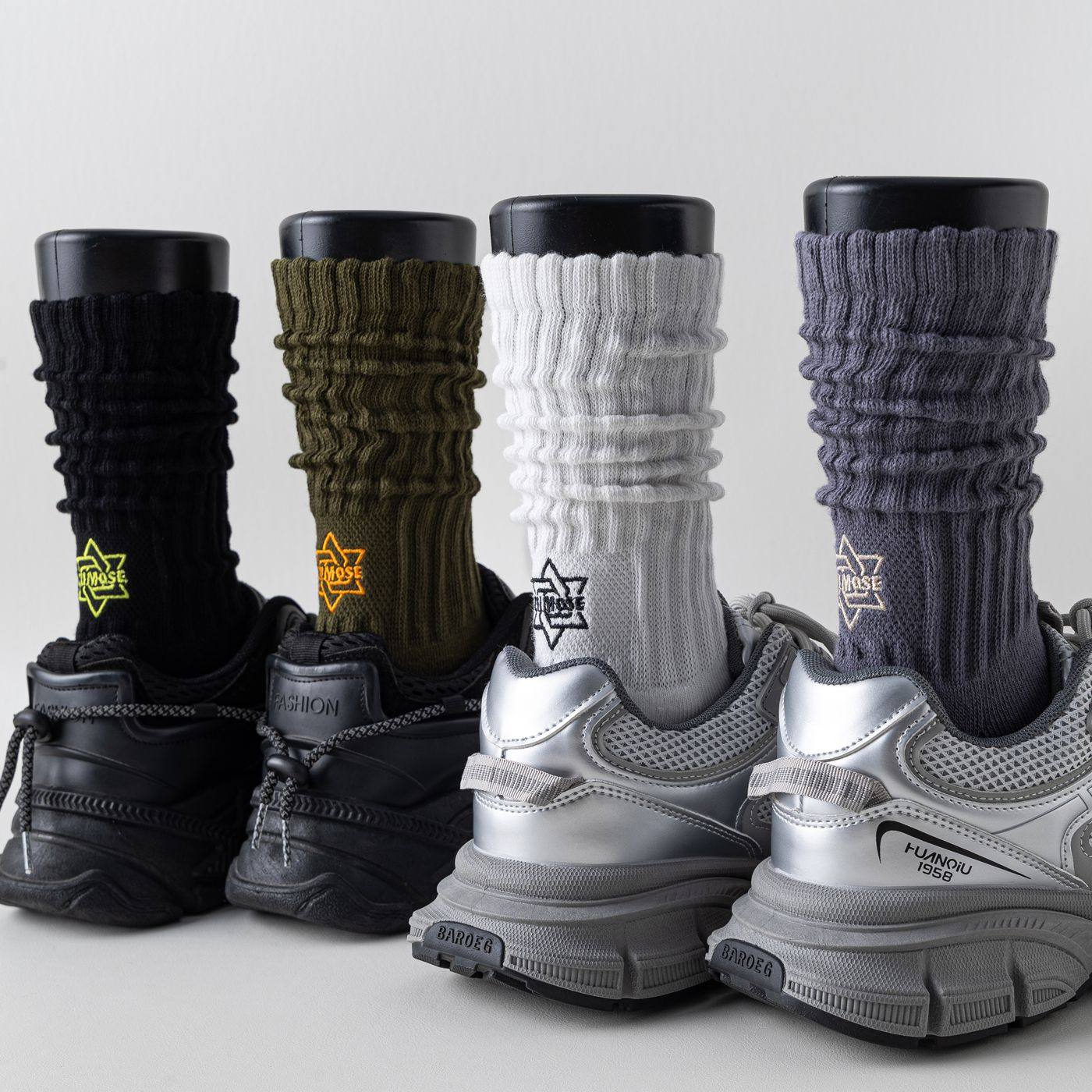 黑色袜子男款长筒秋冬季毛巾底加厚运动篮球长袜潮牌堆堆保暖高腰