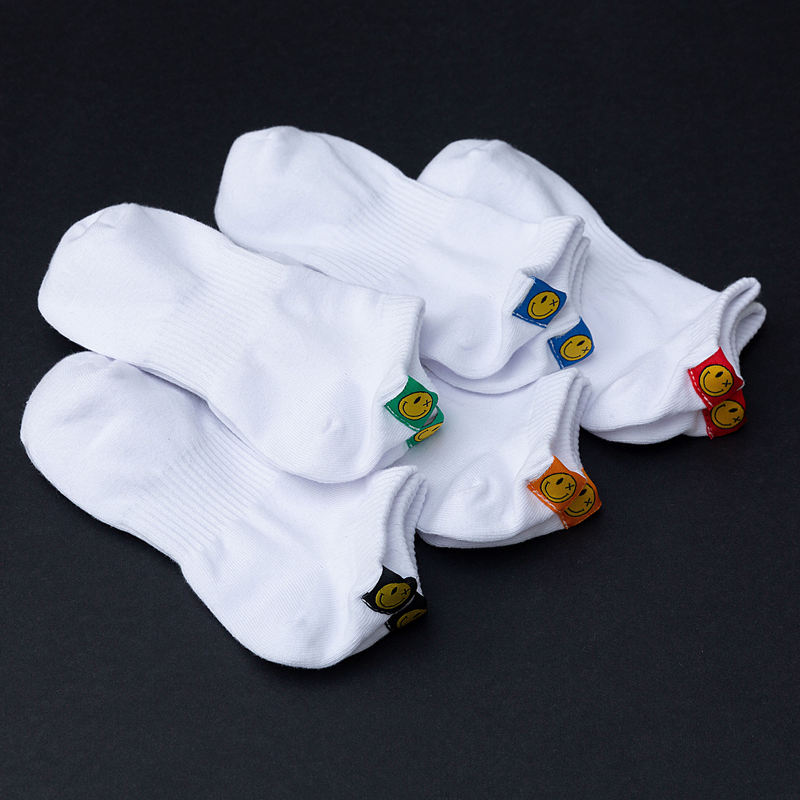 白色笑脸袜子男短袜夏季ins潮流短款低帮网红薄船袜潮牌矮腰透气,女士内衣/男士内衣/家居服,短袜,淘宝优惠券,粉丝福利购,淘宝优惠卷