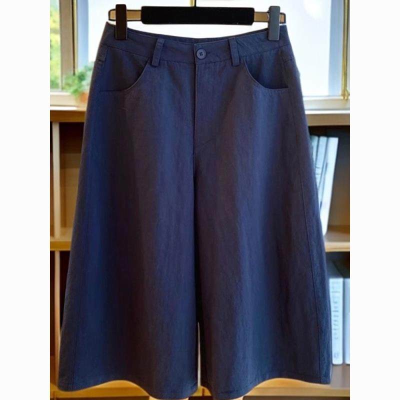 纯棉直筒阔腿裤女2025夏季新款时尚七分薄款显瘦裤子宽松休闲裤子