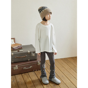 t恤 亲子装 YOKI童装 0压高克重薄软天丝针织假两件面膜打底衫