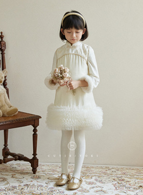 【直播捡漏不退】生日礼服高定网纱连衣裙丝绒女童年服旗袍背心裙