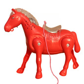 电动牵绳马发光玩具音乐马儿童礼物吊绳夜市地摊广场纤绳货源小礼