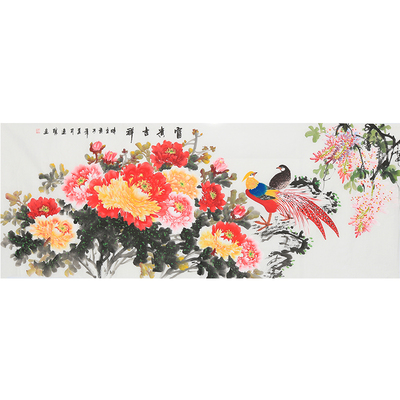 李连胜手绘真迹国画牡丹富贵吉祥