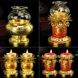 酥油灯座灯架供佛唐彩莲花酥油座供灯家用佛堂寺庙蜡烛烛台家用