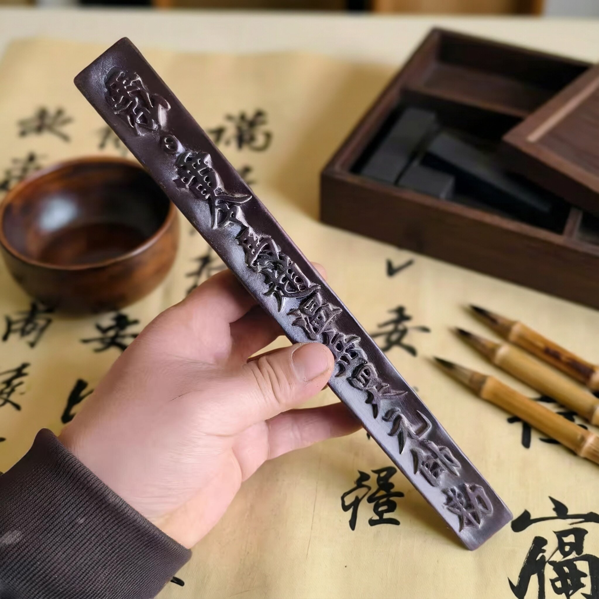 桃木天蓬尺浮雕桃木一体尺方尺二十八星宿道家用品道系木雕摆件