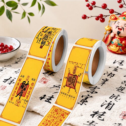 好运玄学符道封口贴道系贴纸标