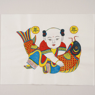 老式春联潍坊杨家埠木版手工年画传统工艺宣纸门神贴纸新年装饰