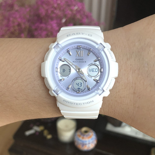 卡西欧BGA-2800A-7A/1A/4A/7A2/2900AF-7A太阳能电波防水女腕手表