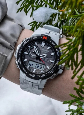 卡西欧PRW-6000SC-7/6600YB-3/6100YT/61Y-1B/1A光能电波登山手表