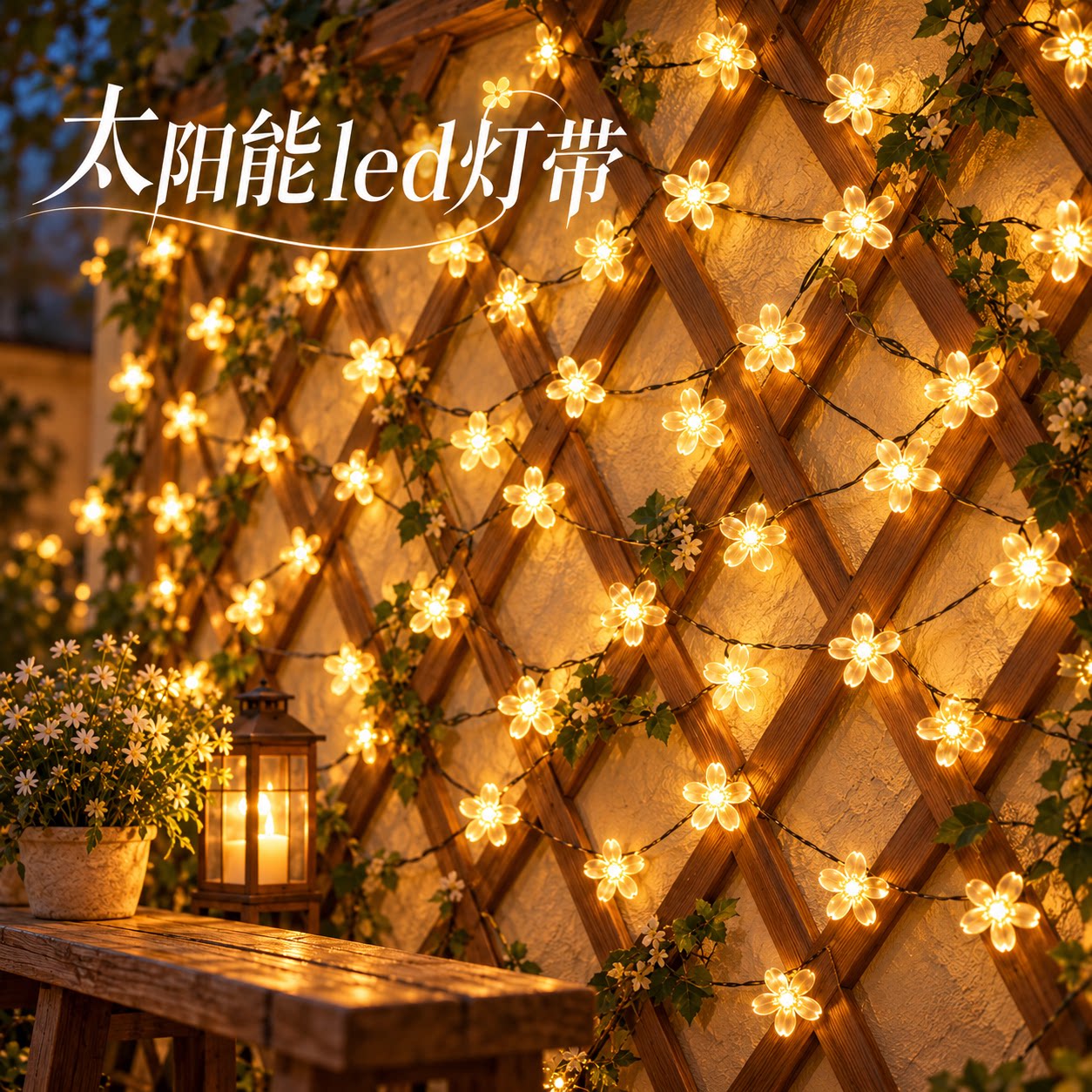 太阳能LED灯带户外防水灯带led灯条花园庭院装饰室外氛围照明灯
