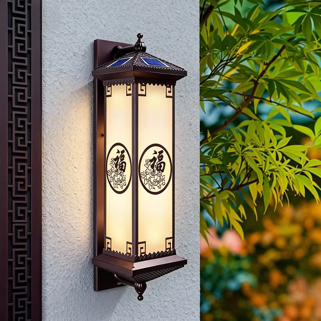 太阳能户外防水壁灯家用庭院室外别墅外墙大门柱子造景布置照明灯