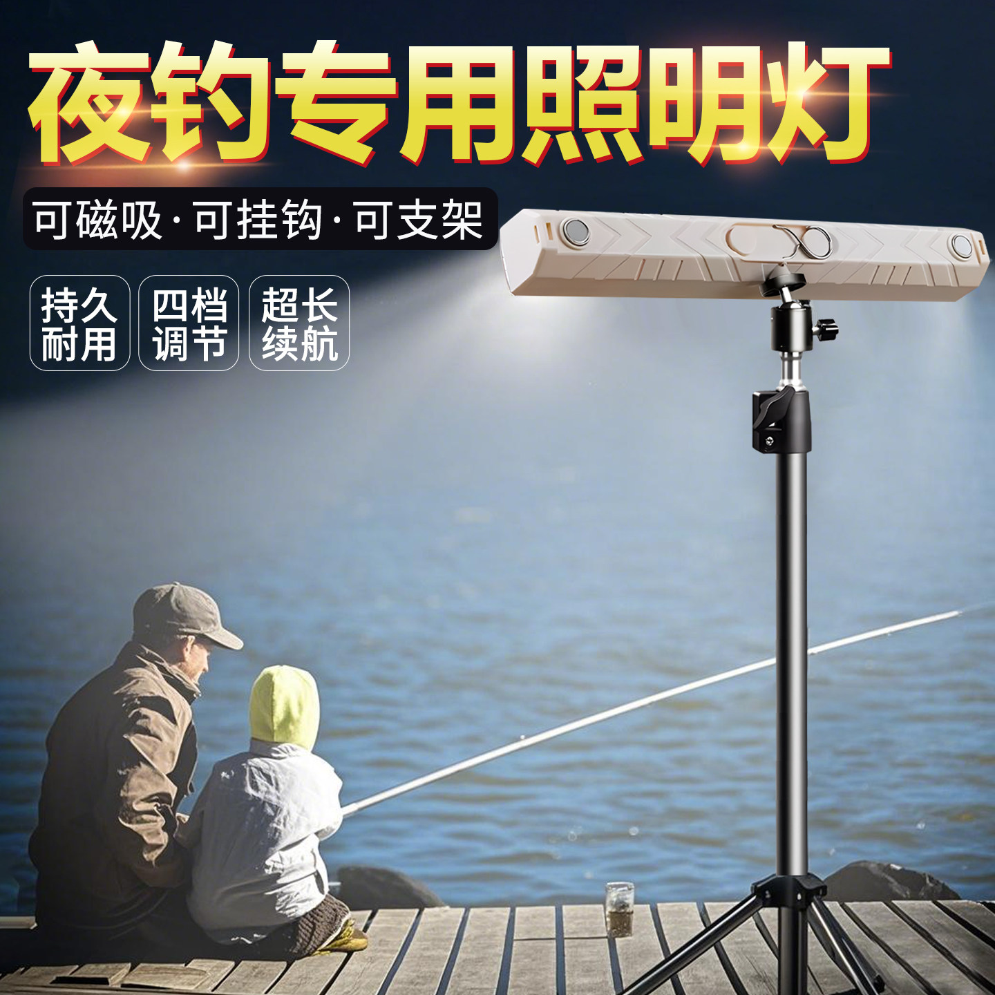钓鱼夜钓灯超亮超长续航大容量停电应急led户外手提户外2025新款