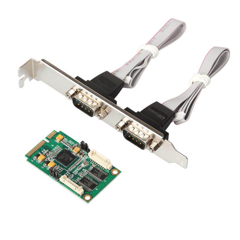 乐扩MINI PCIE转RS232双串口卡9针扩展卡EXAR352信创麒麟国产化