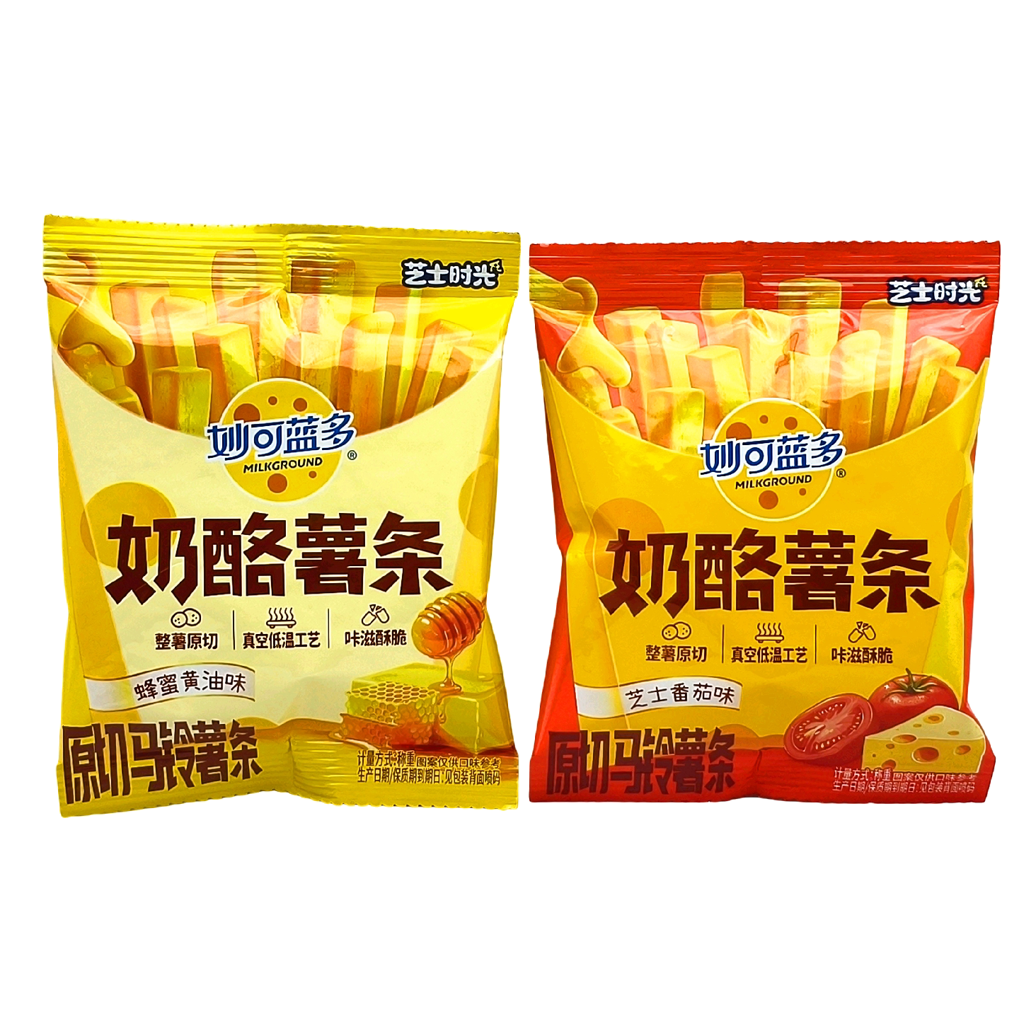 妙可蓝多奶酪薯条250g蜂蜜黄油味芝士番茄味原切马铃薯条散装称重