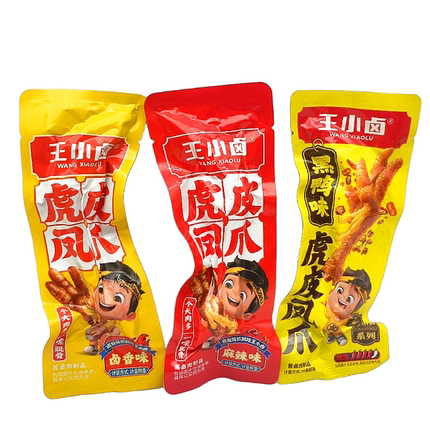 王小卤虎皮凤爪250g卤香味黑鸭味麻辣味独立小包装称重开袋即食