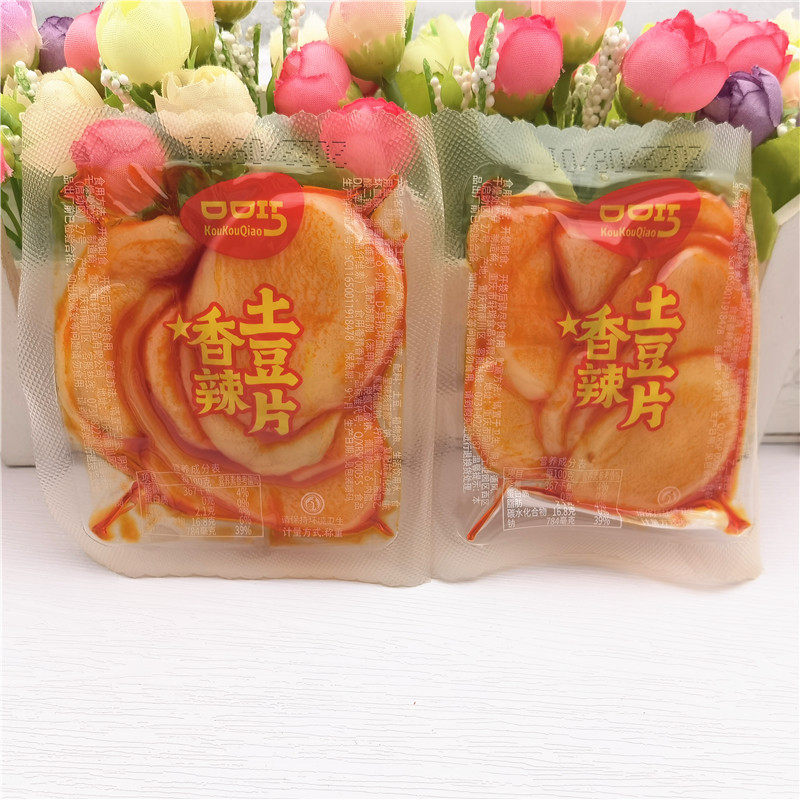 口口巧香辣土豆片烧烤土豆片500g休闲办公室解馋小吃零食 包邮