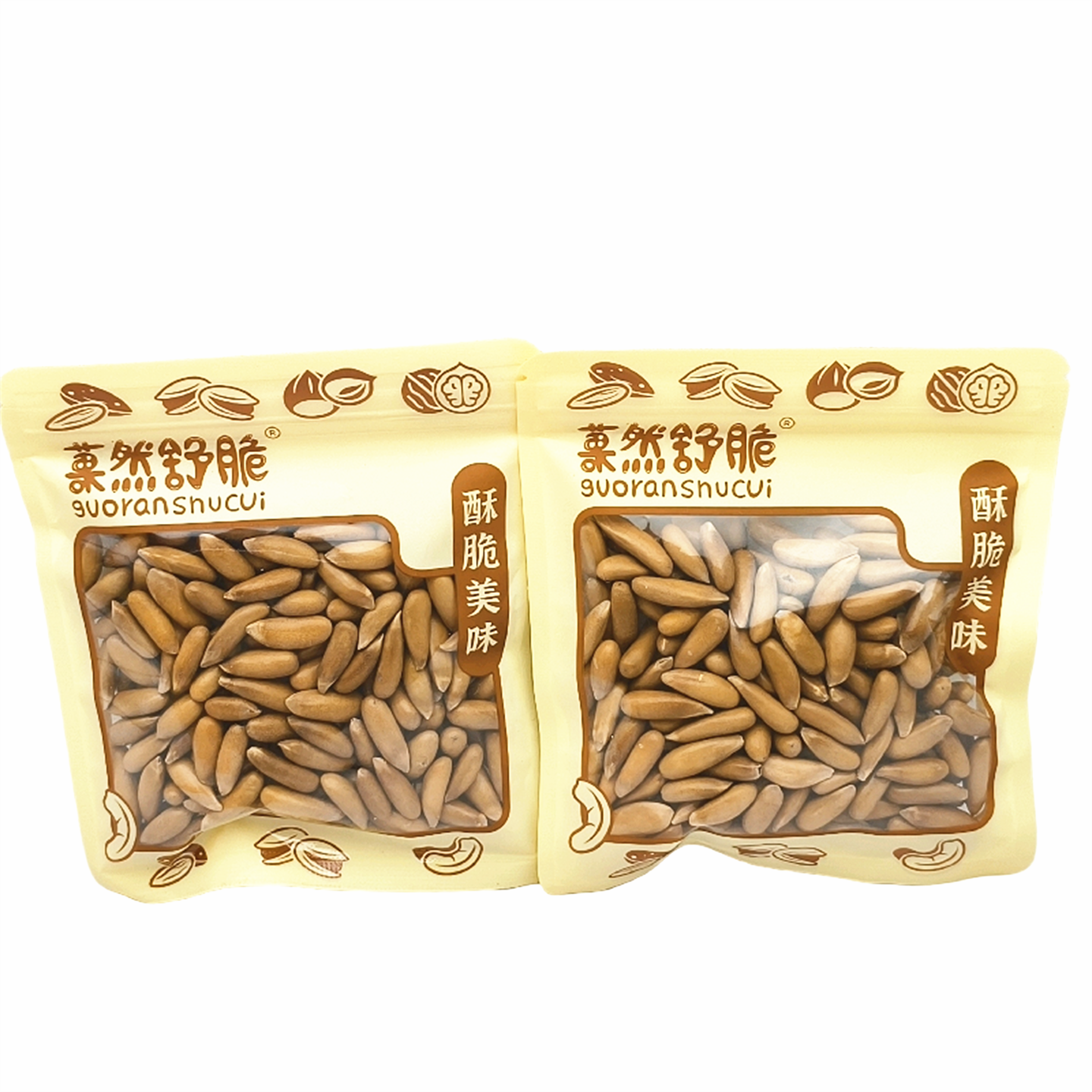 菓然舒脆手剥松子500g小包称重坚果炒货年货零食解馋小零食包邮