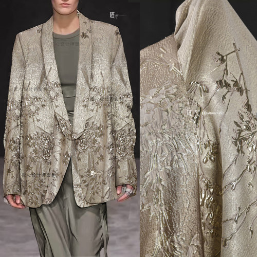 匠心涤纶服装反光中国风面料布料