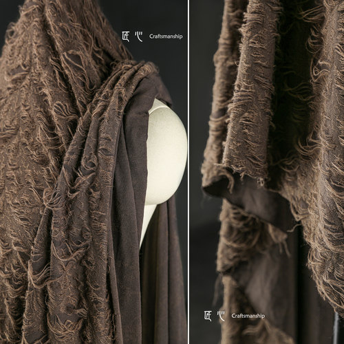 匠心破烂做旧针织服装设计师面料