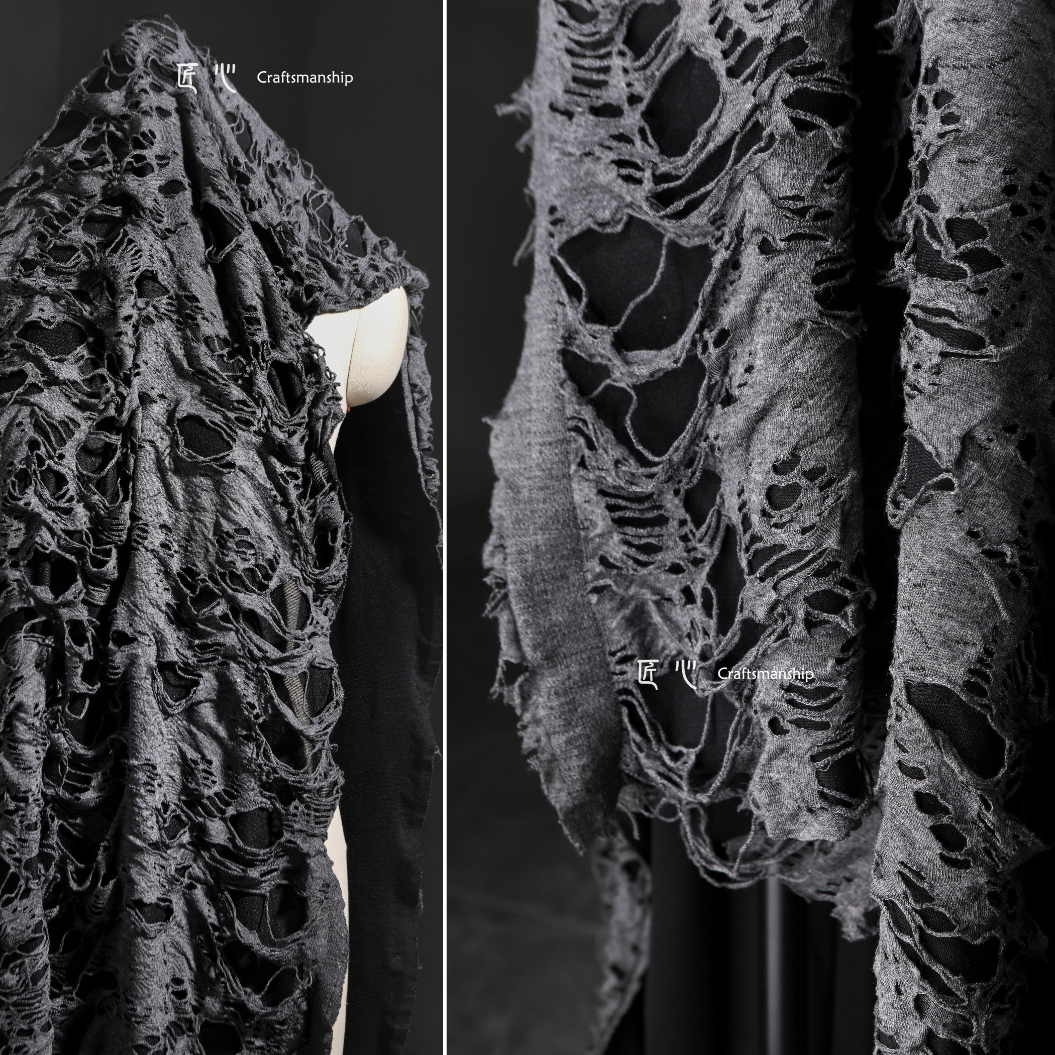 灰色黑底开口笑弹力针织布料创意服饰打底衬衫裙子服装设计师面料,居家布艺,海绵垫/布料/面料/手工diy,淘宝优惠券,粉丝福利购,淘宝优惠卷