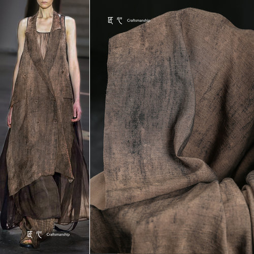 匠心肌理复古文艺棉麻服装面料