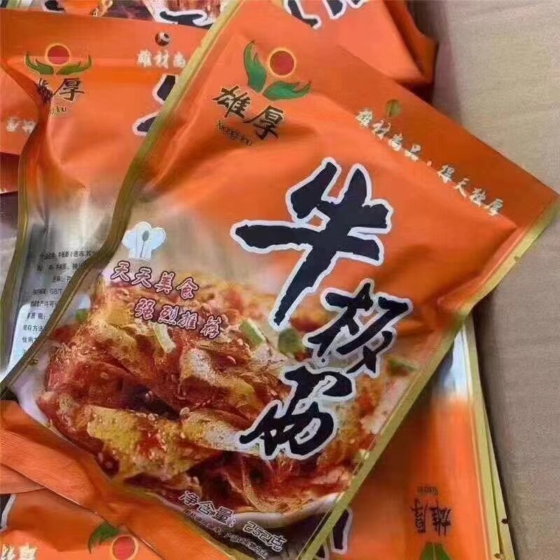 5袋雄厚牛板筋东北自拌牛板筋252g袋装即食延边风味香辣劲道营养