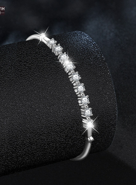 ECETOWIH莫桑钻s925纯银手镯女实